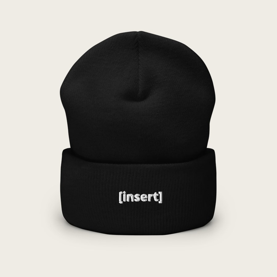 [insert] beanie · Black