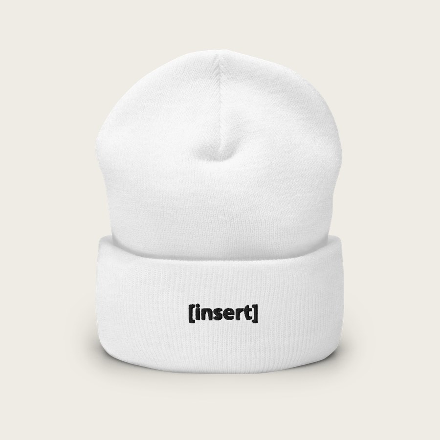 [insert] beanie · White