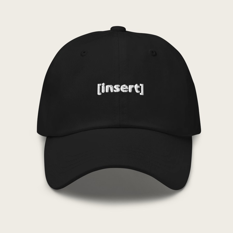 [insert] cap · Black