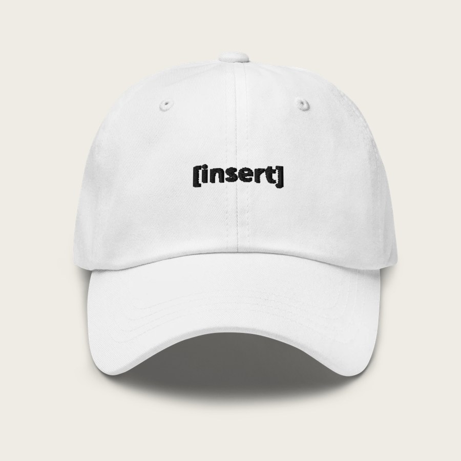 [insert] cap · White